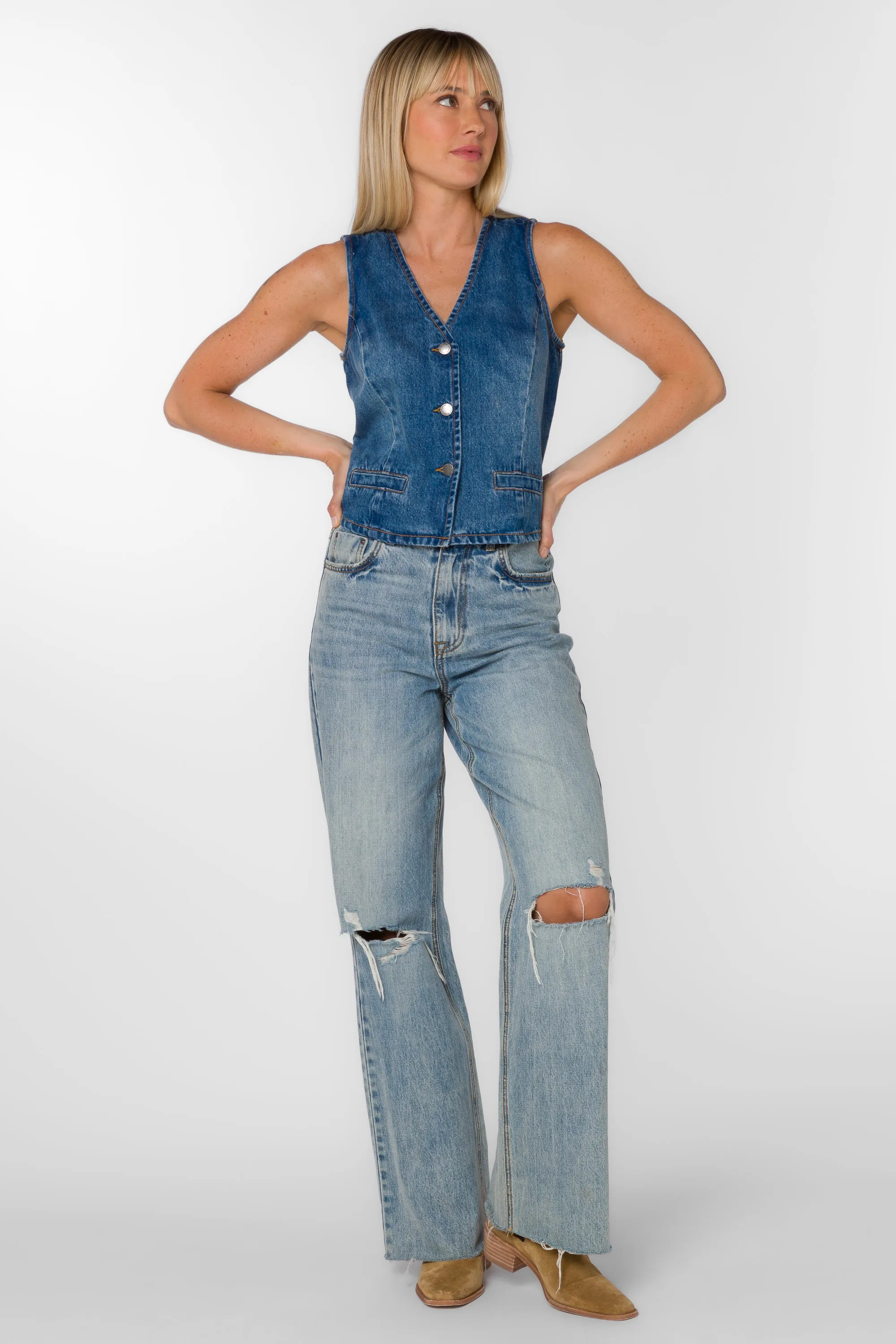 Dellis Evian Blue Vest sold by Velvet Heart product image thumbnail 3