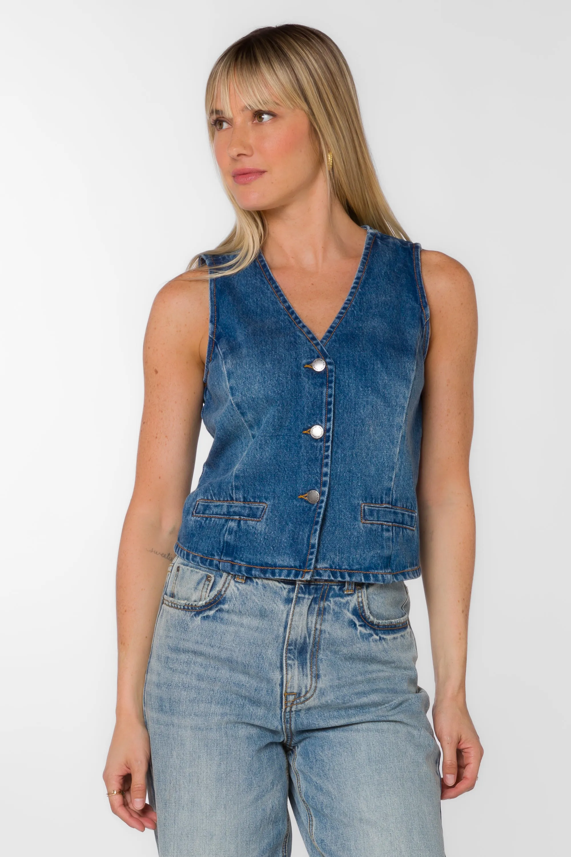 Dellis Evian Blue Vest sold by Velvet Heart product image thumbnail 4