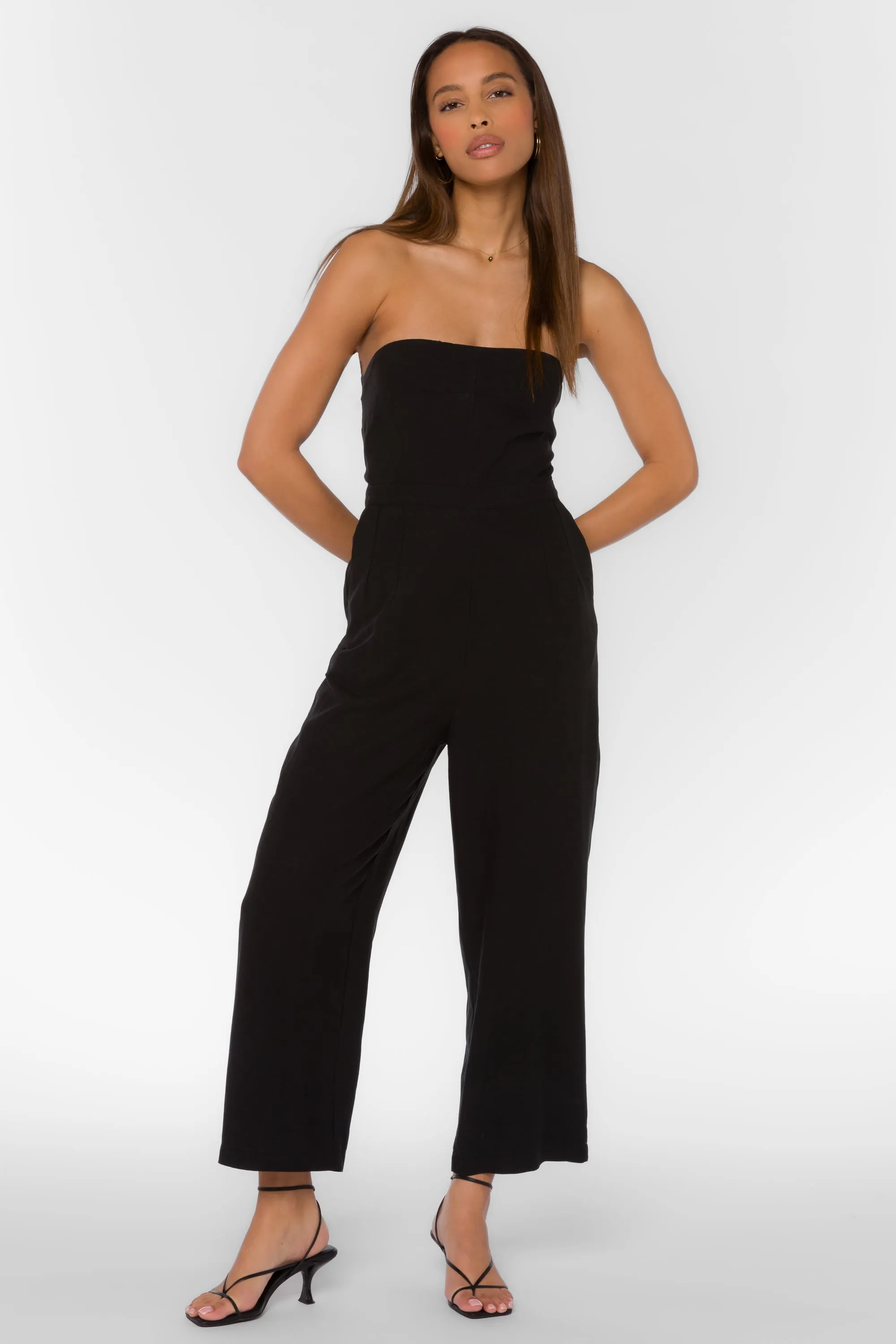 Jeanie Black Jumpsuit sold by Velvet Heart