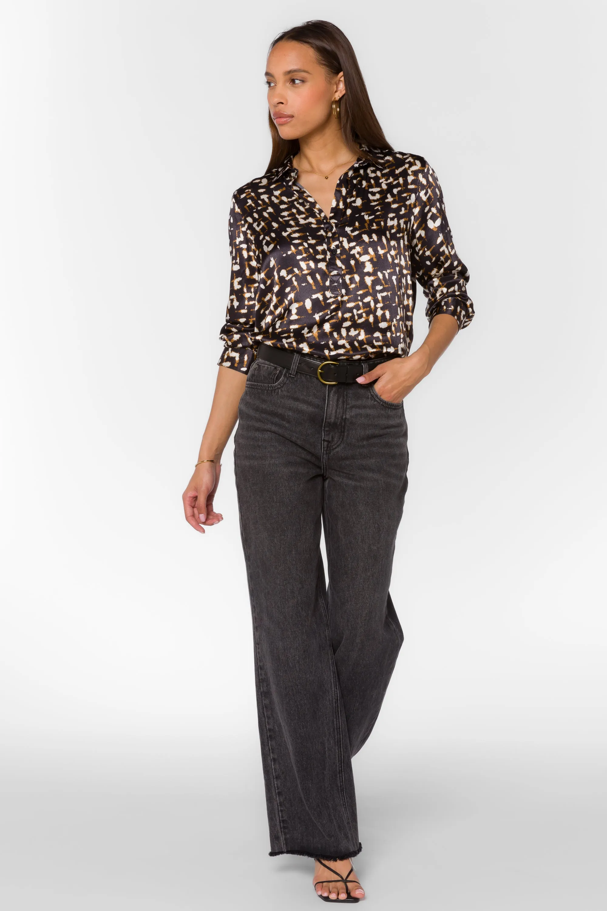 Benedita Black Abstract Geo Blouse sold by Velvet Heart product image thumbnail 2