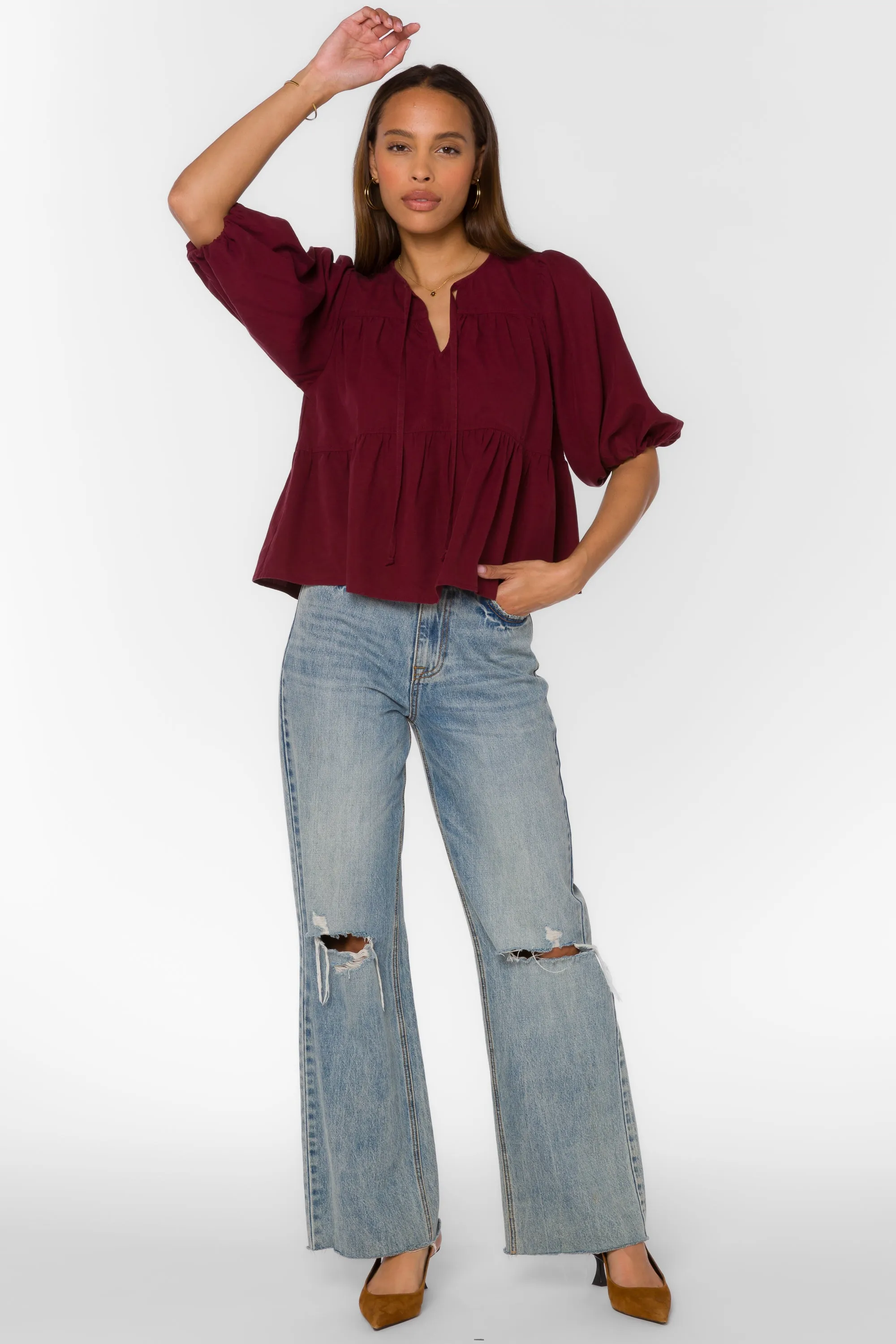 Ferlita Burgundy Top sold by Velvet Heart product image thumbnail 2