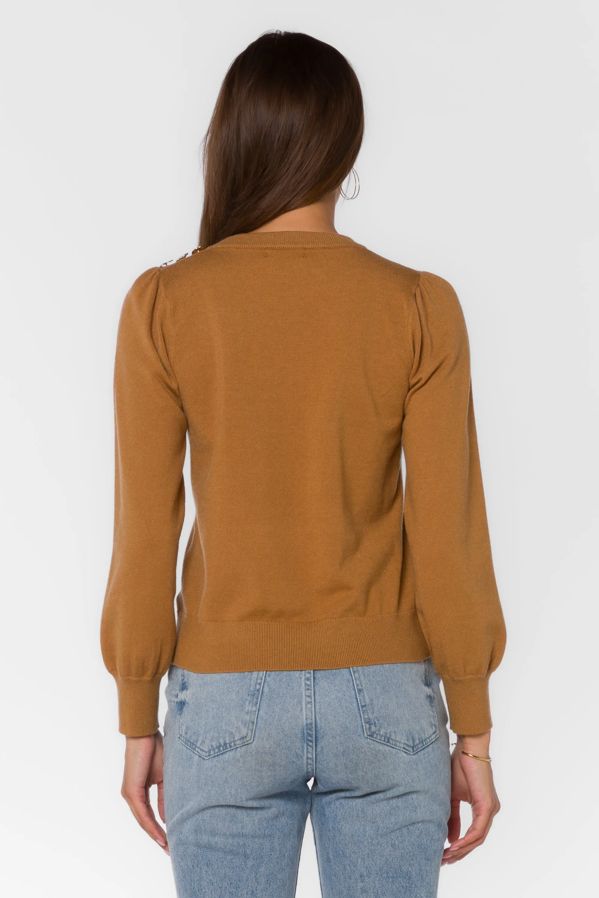 Taffy Burlap Gold Button Sweater sold by Velvet Heart product image thumbnail 4