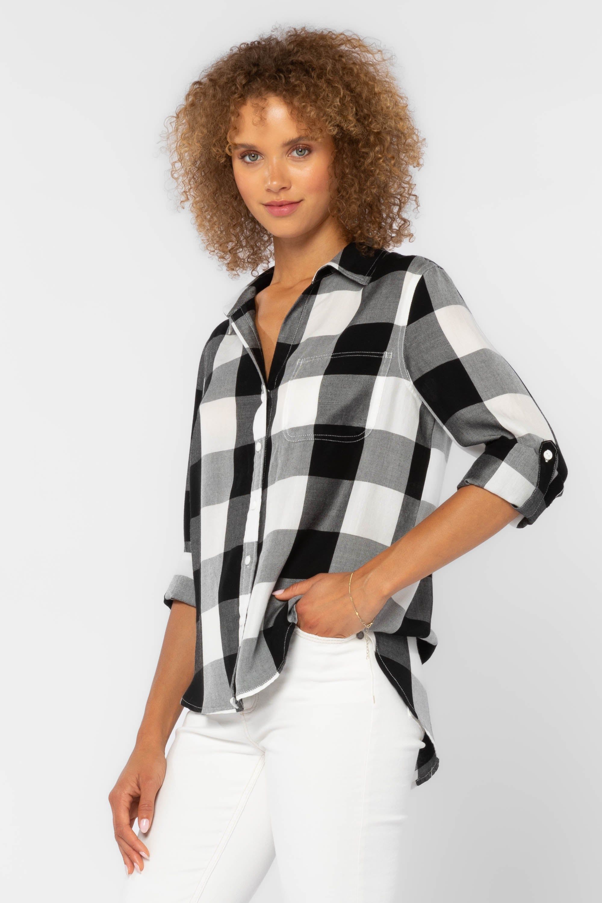 Elisa Black Check Shirt sold by Velvet Heart product image thumbnail 3