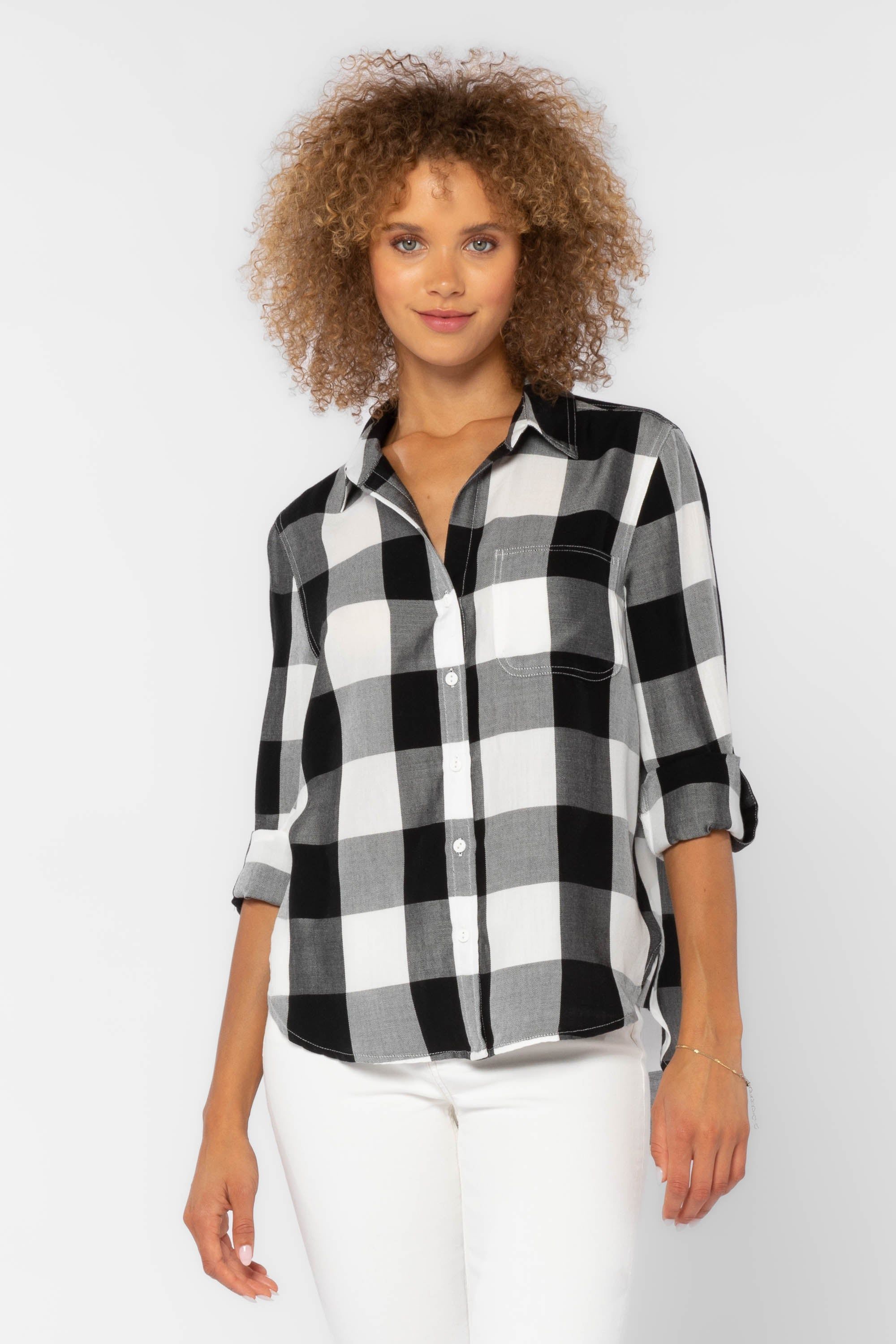 Elisa Black Check Shirt sold by Velvet Heart product image thumbnail 2