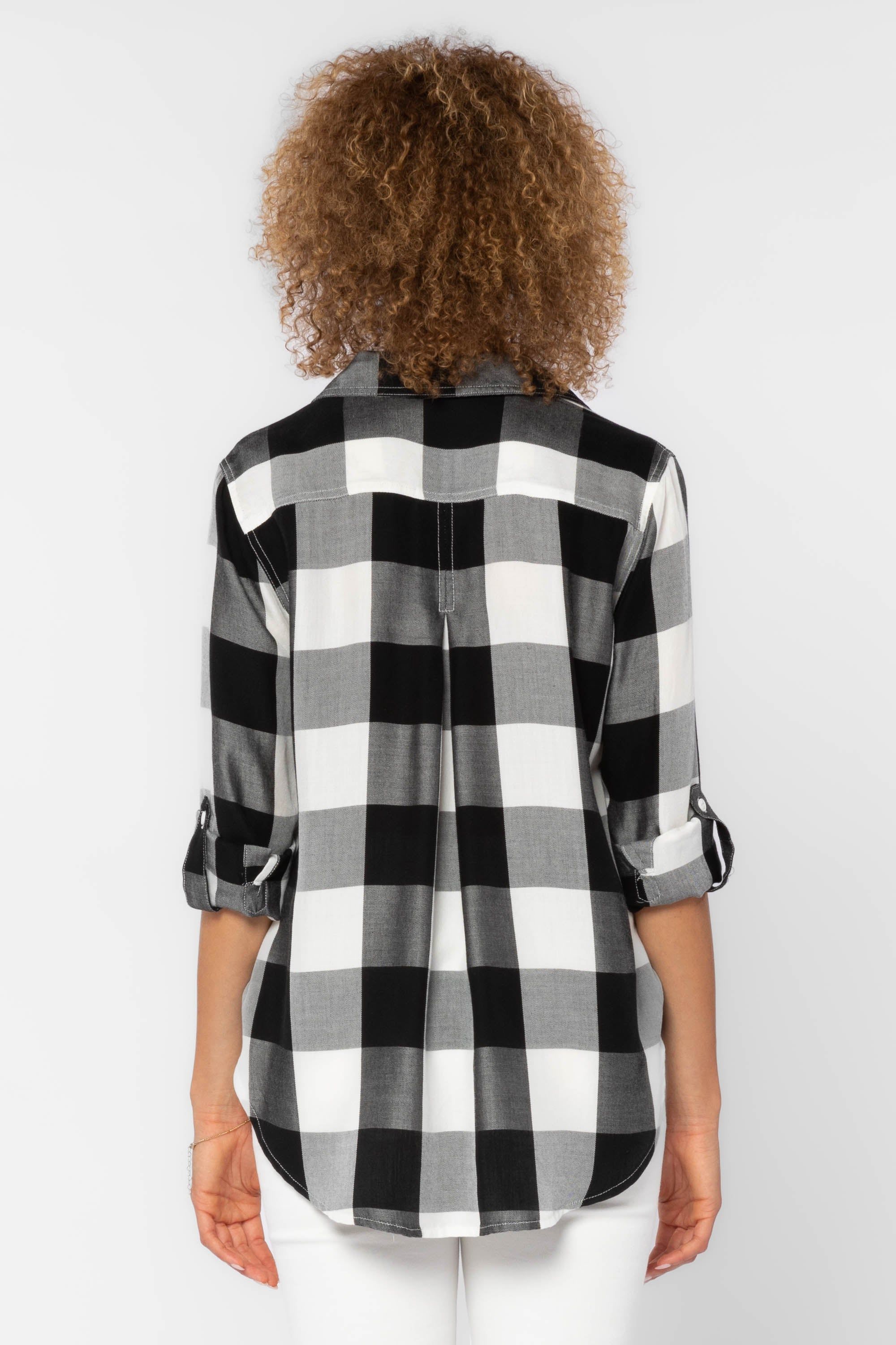 Elisa Black Check Shirt sold by Velvet Heart product image thumbnail 4