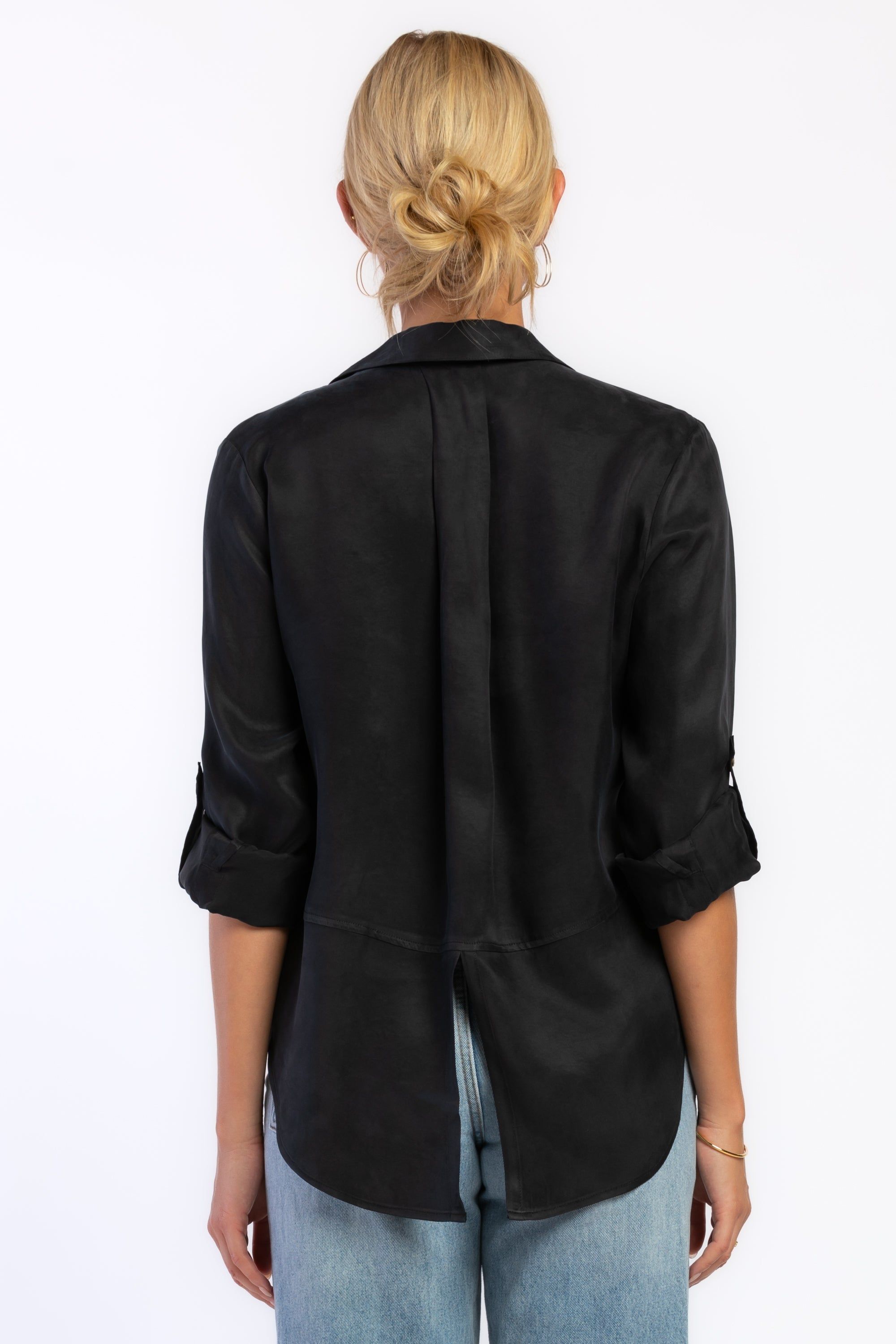 Riley Black Cupro Shirt sold by Velvet Heart product image thumbnail 4