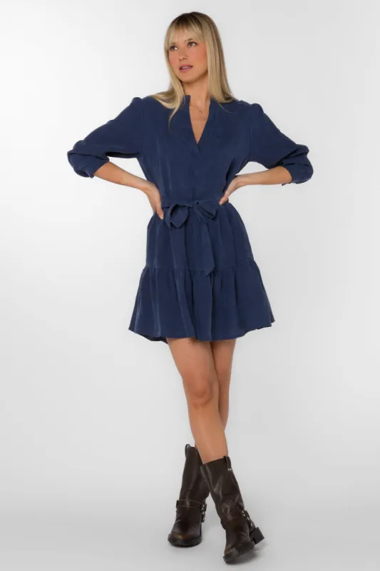Noelle Navy Dress sold by Velvet Heart