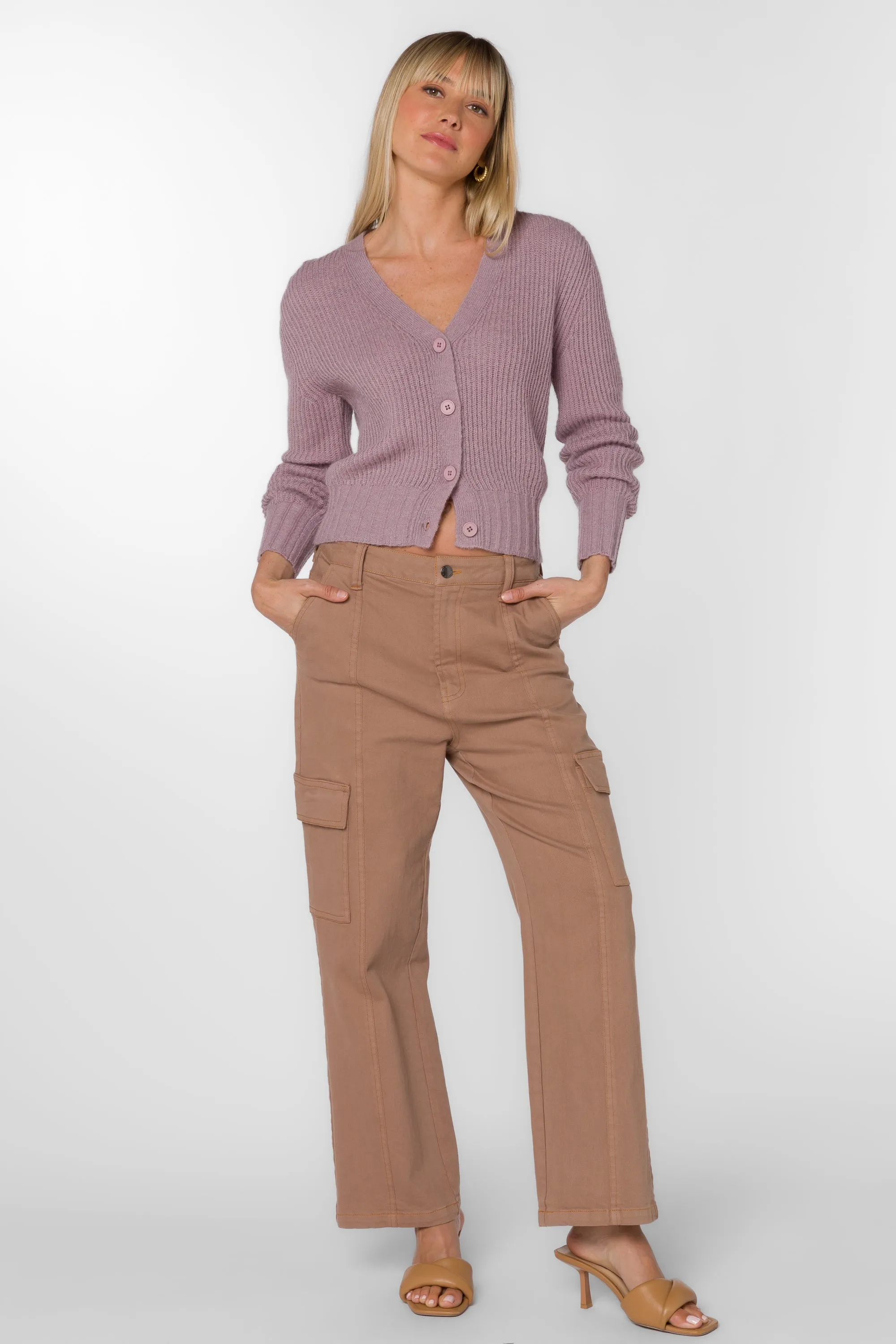 Sunshine Muted Mauve Cardigan sold by Velvet Heart product image thumbnail 3