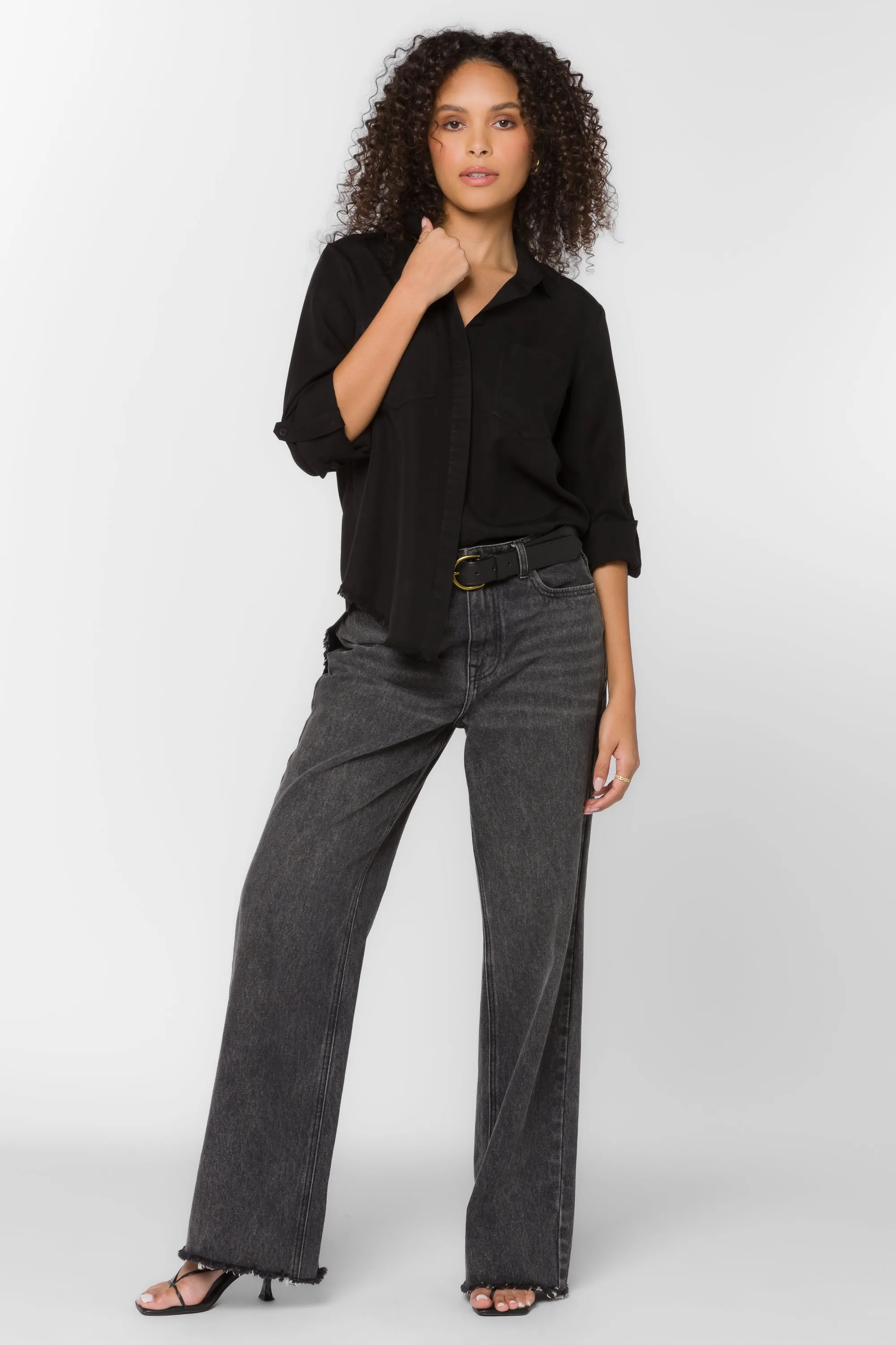 Riley Frayed Black Shirt sold by Velvet Heart product image thumbnail 2