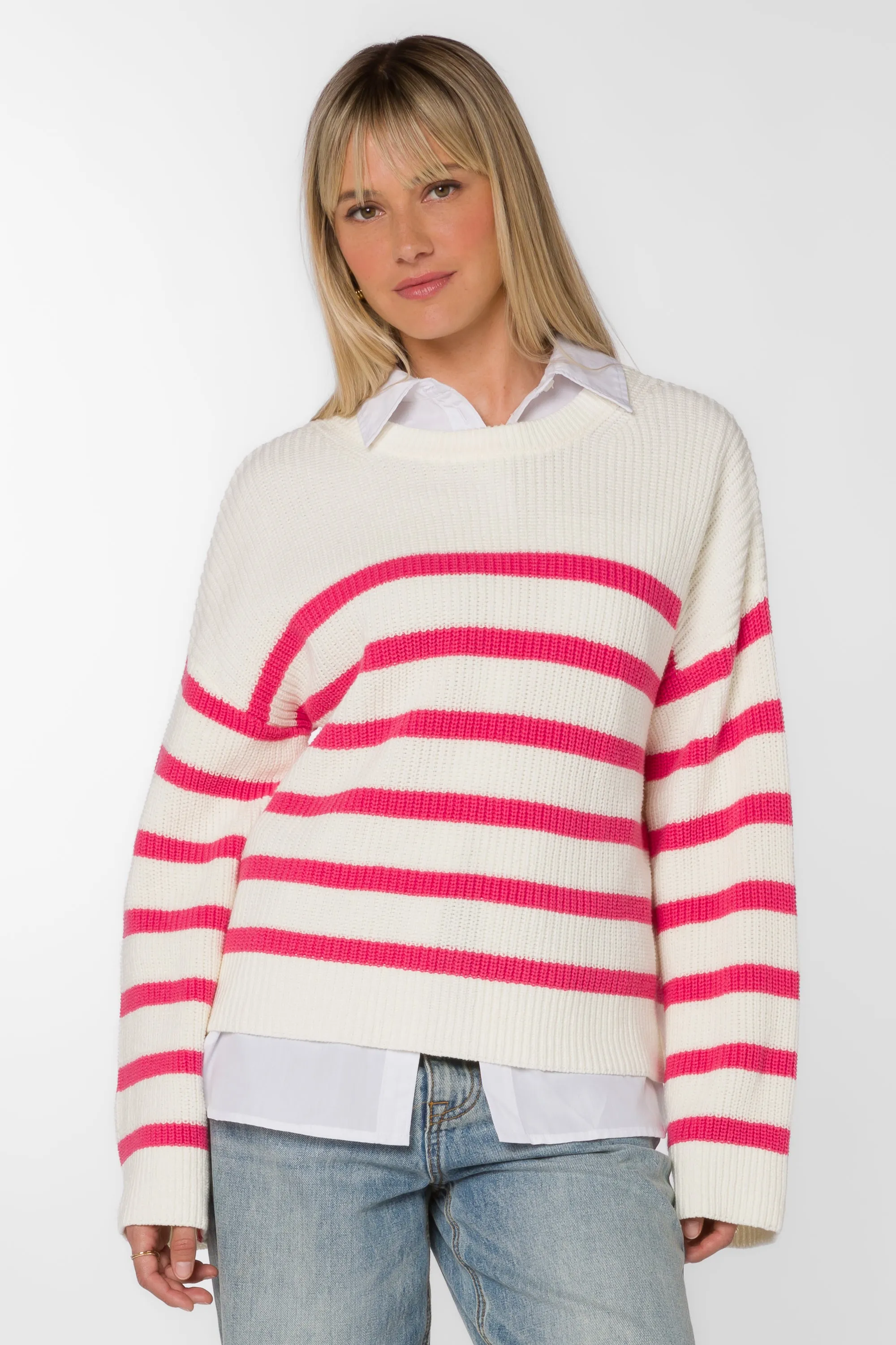 Bridgette Pink Stripe Sweater sold by Velvet Heart product image thumbnail 4