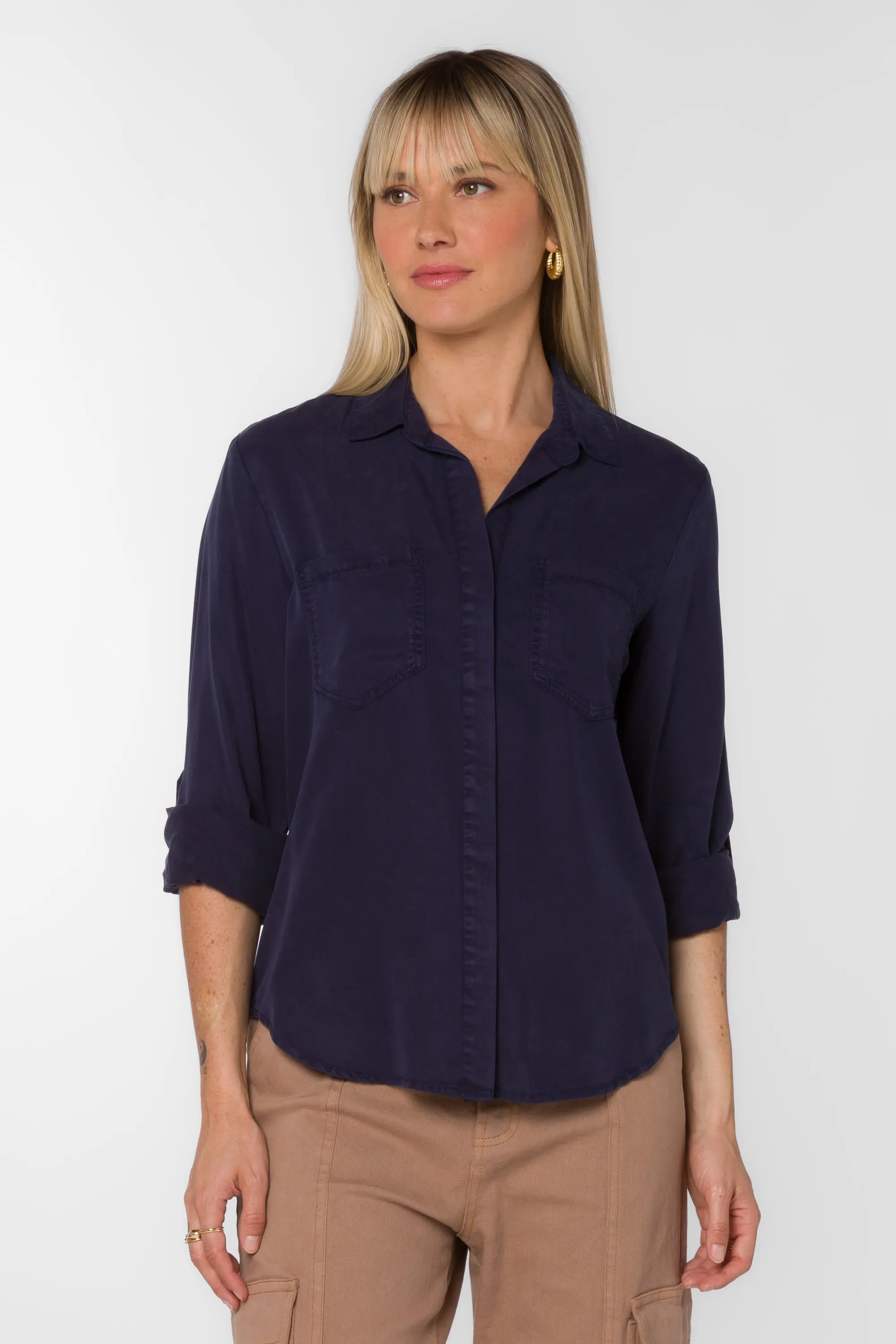 Riley Midnight Navy Shirt sold by Velvet Heart product image thumbnail 3