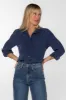 Talma Navy Shirt sold by Velvet Heart