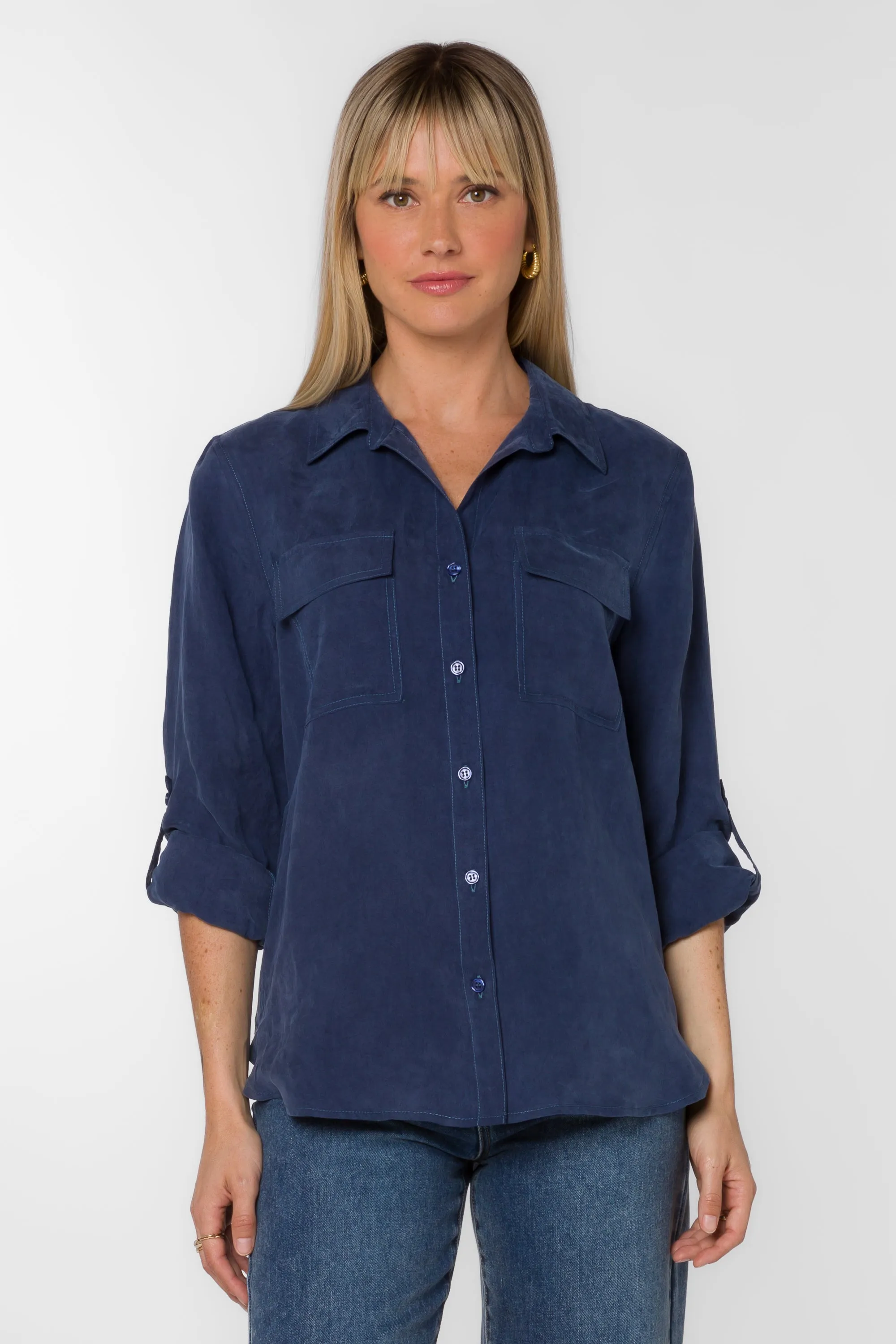Talma Navy Shirt sold by Velvet Heart product image thumbnail 4