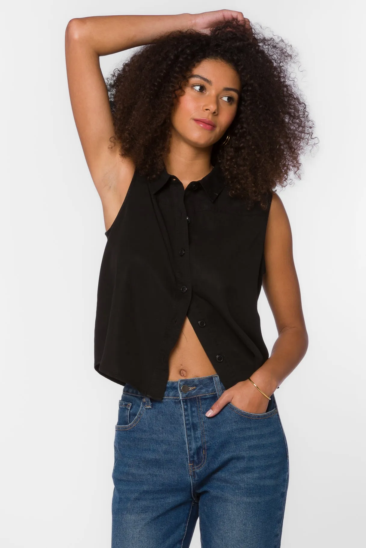 Rosana Black Tencel™ Shirt sold by Velvet Heart product image thumbnail 2