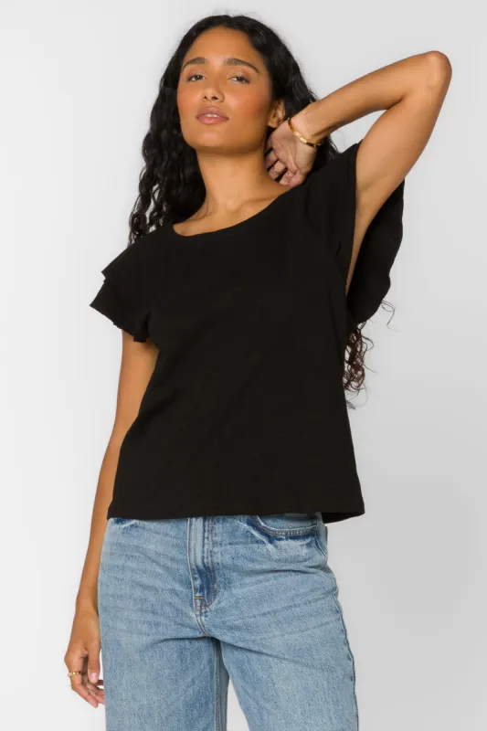 Sunny Black Tee sold by Velvet Heart
