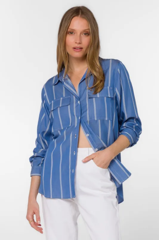Talma Periwinkle Shirt sold by Velvet Heart