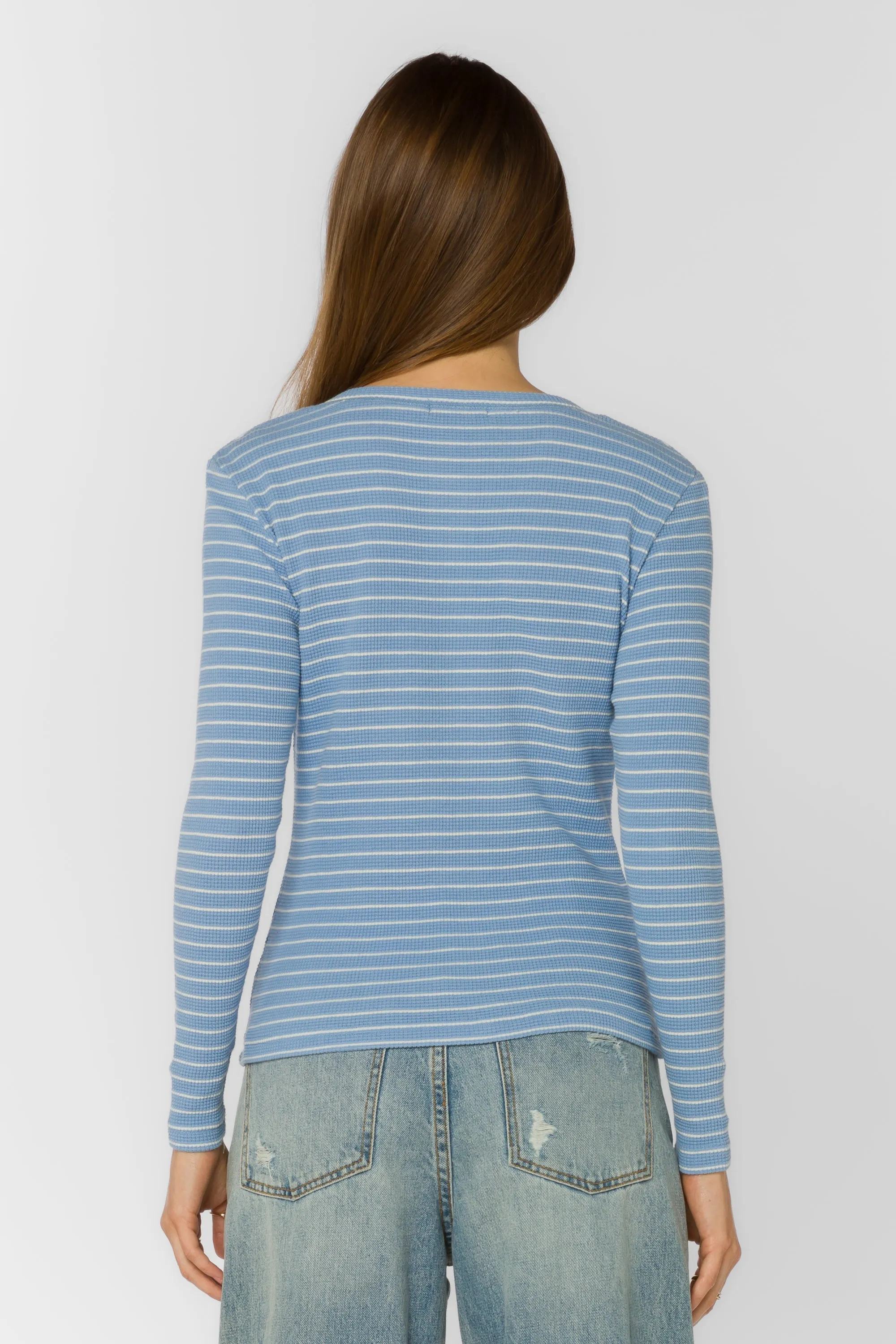 Beasley Periwinkle Stripe Tee sold by Velvet Heart product image thumbnail 5