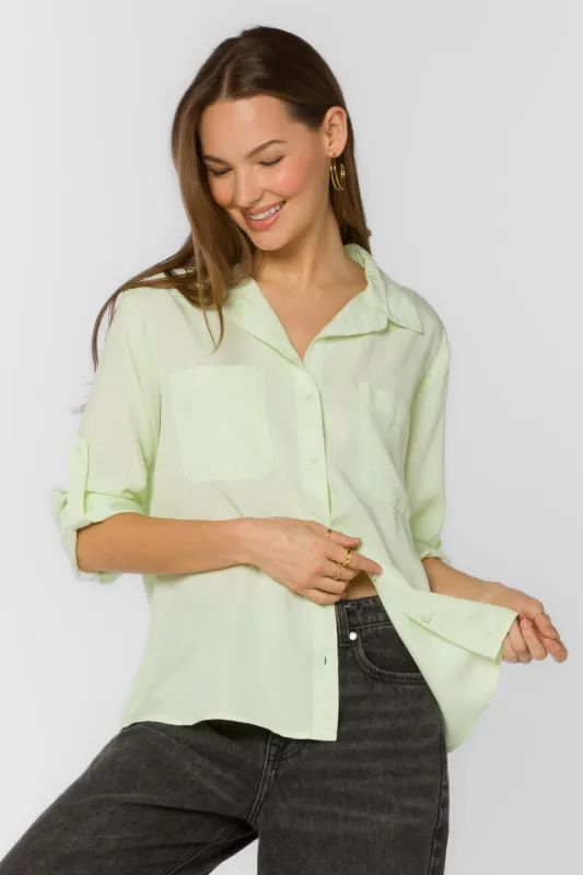 Lotty Lime Cream Shirt sold by Velvet Heart