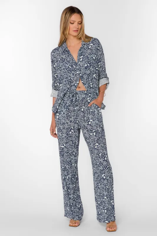 Wendy Navy Floral Pants sold by Velvet Heart
