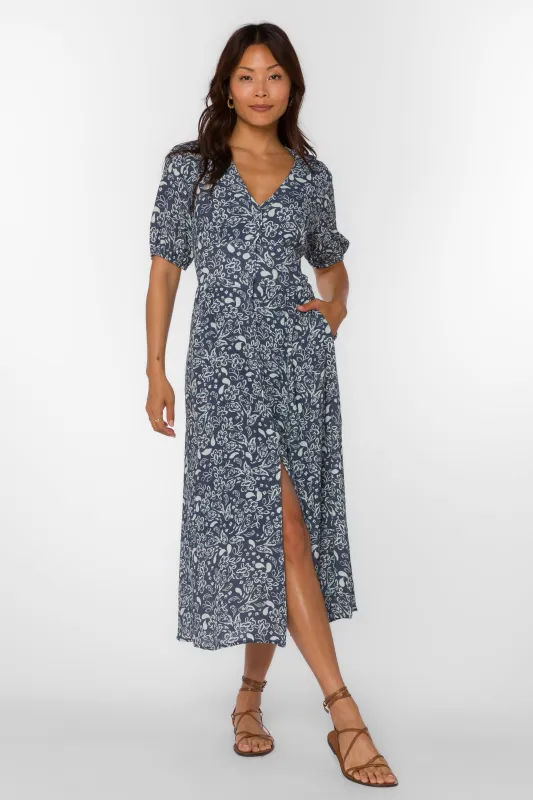 Livana Navy Floral Dress sold by Velvet Heart