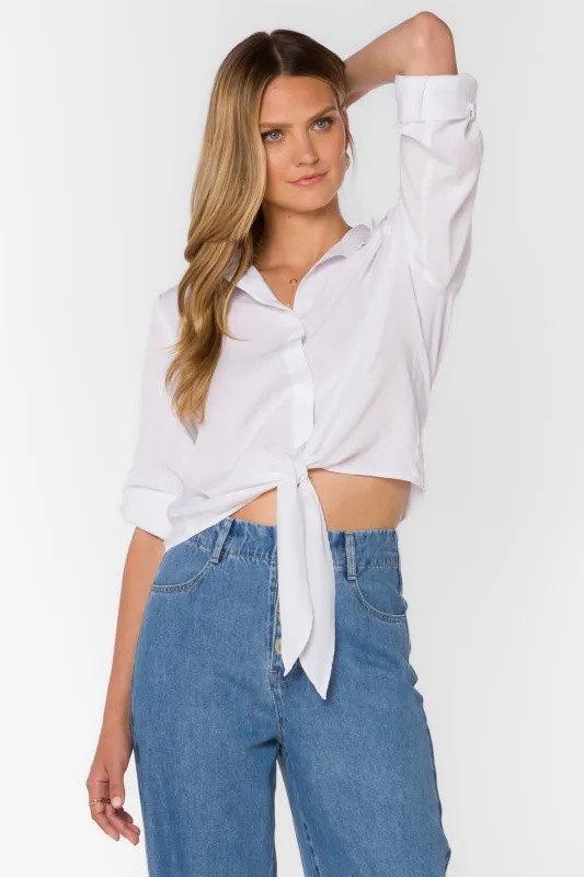 Solange Optic White Shirt sold by Velvet Heart