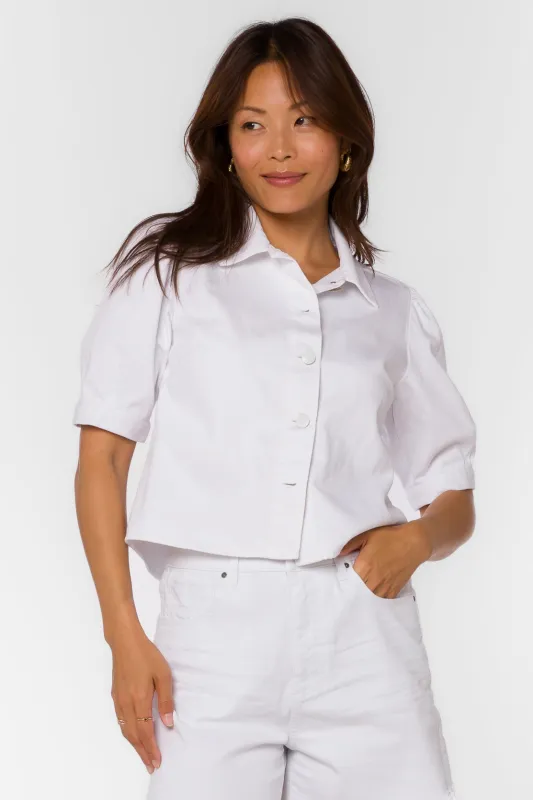 Miriana Optic White Shirt sold by Velvet Heart