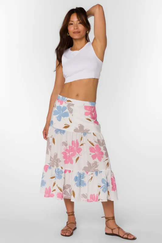 Perla Floral Splash Skirt sold by Velvet Heart