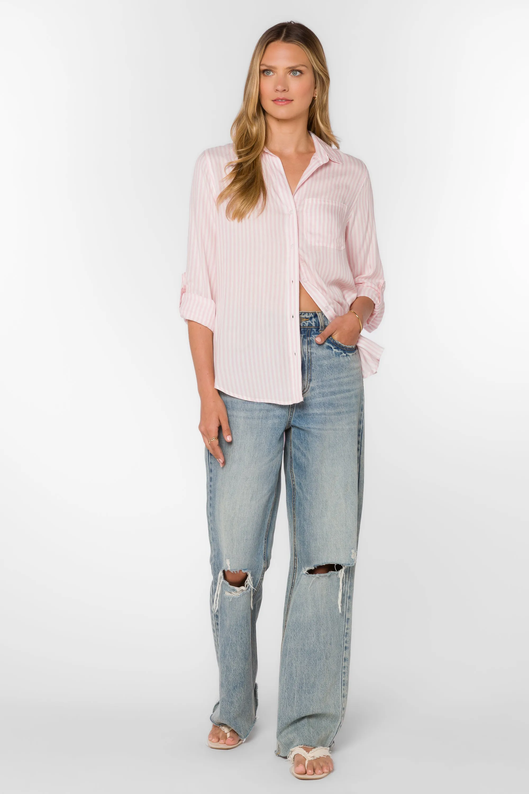Elisa Pink Striped Shirt sold by Velvet Heart product image thumbnail 2
