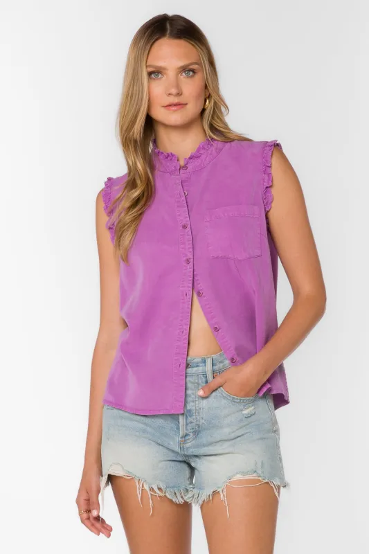 Dana Lavender Bloom Shirt sold by Velvet Heart