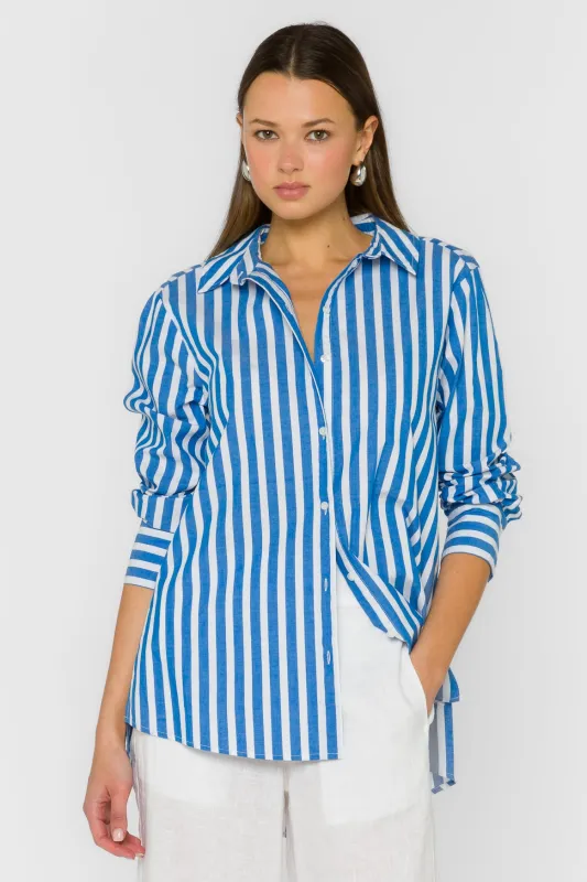 Westerly Blue White Stripe Shirt sold by Velvet Heart