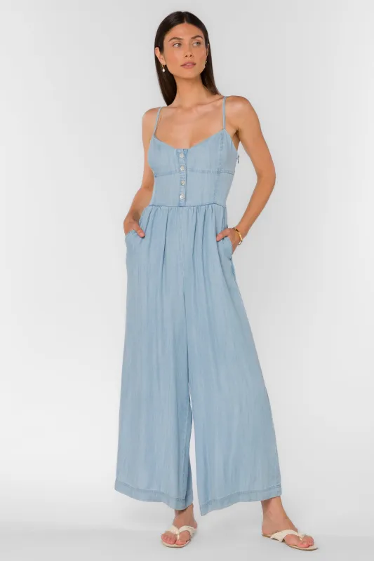 Karla Catalina Sky Jumpsuit sold by Velvet Heart