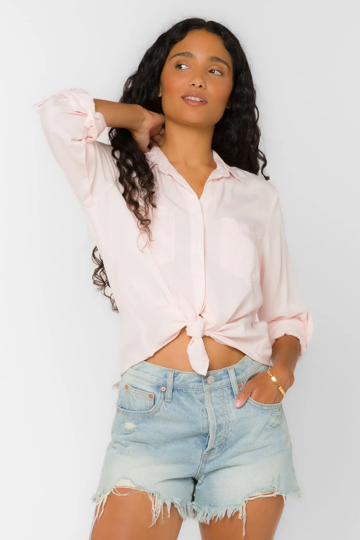 Riley Pink Mist Shirt sold by Velvet Heart