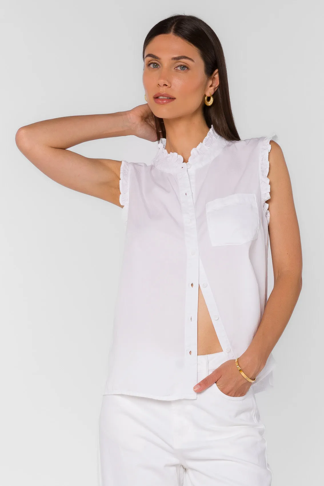 Dana Optic White Shirt sold by Velvet Heart