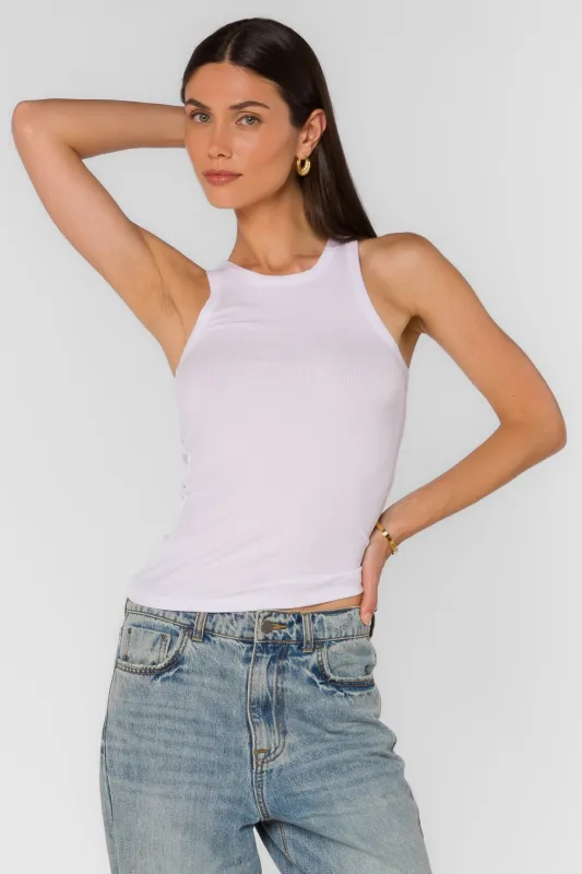 Lindy Optic White Tank sold by Velvet Heart