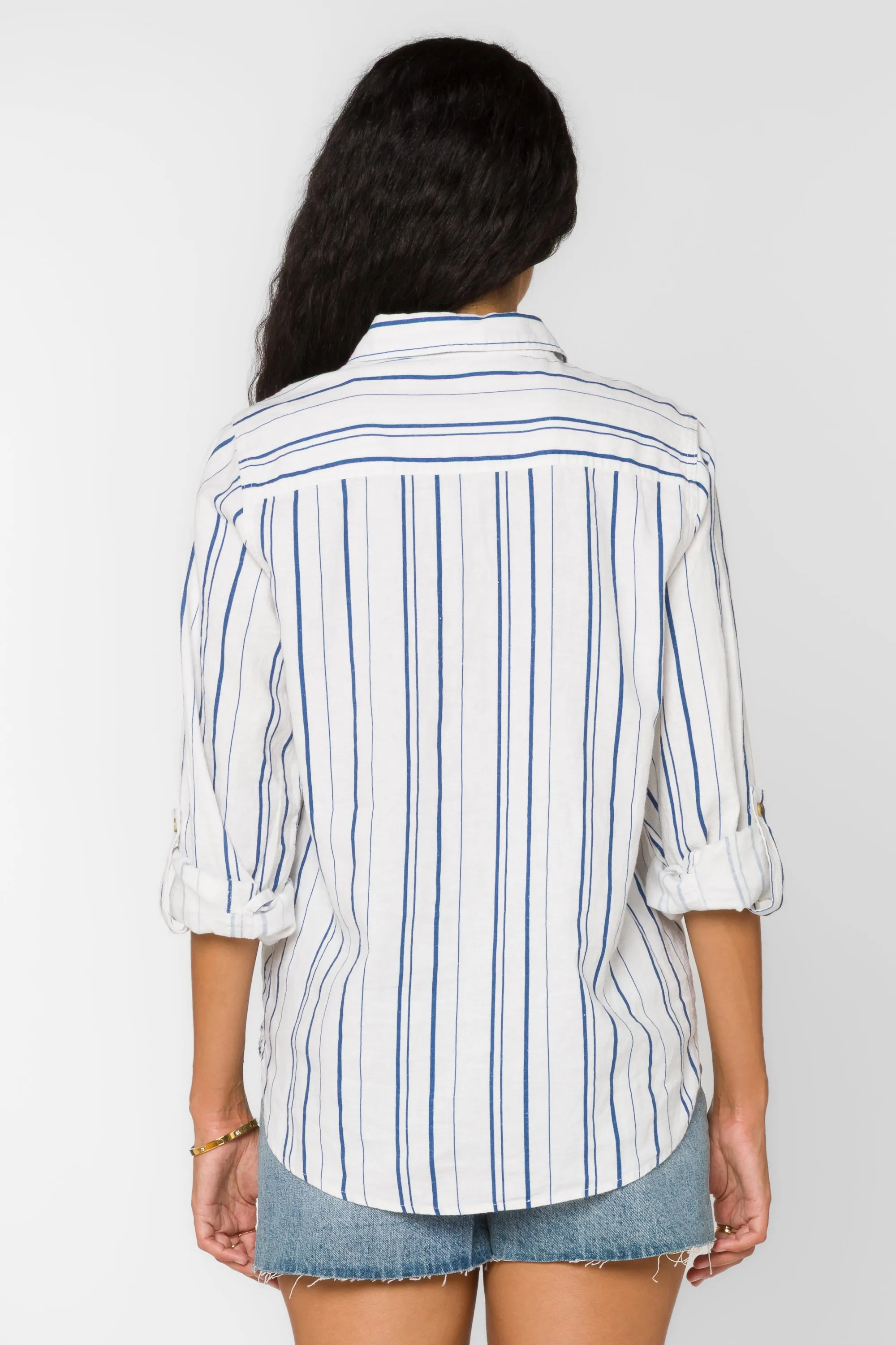 Talma Navy Stripe Shirt sold by Velvet Heart product image thumbnail 4