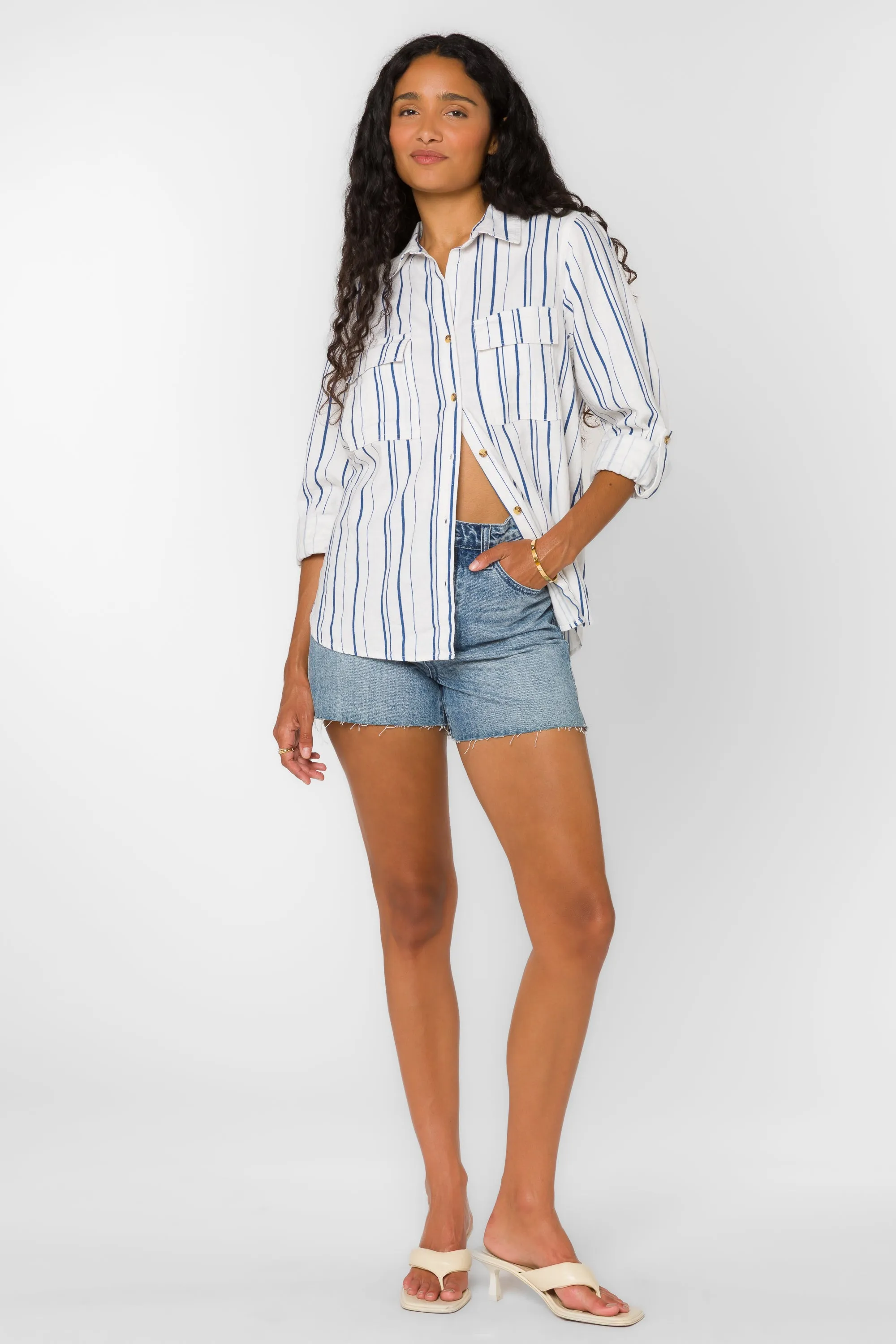 Talma Navy Stripe Shirt sold by Velvet Heart product image thumbnail 2