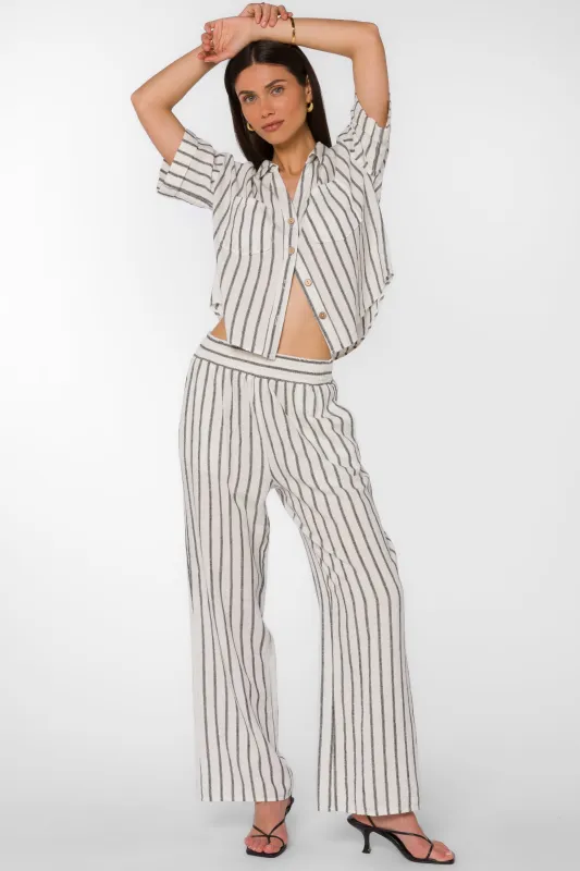 Morelia Black Stripe Pants sold by Velvet Heart