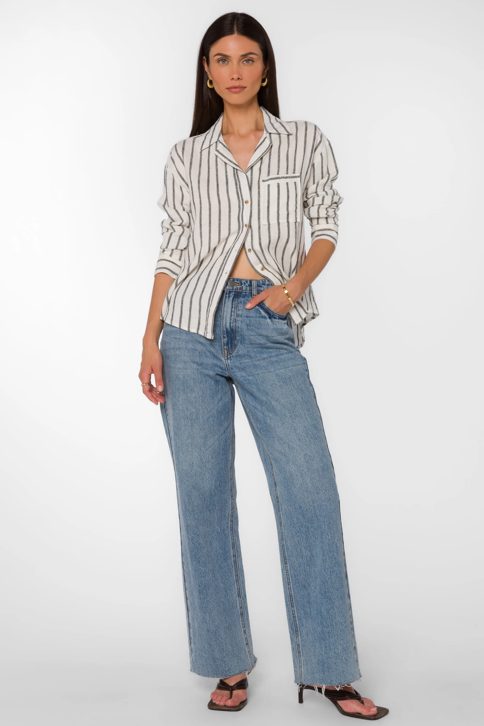 Lyla Black Stripe Shirt sold by Velvet Heart product image thumbnail 2