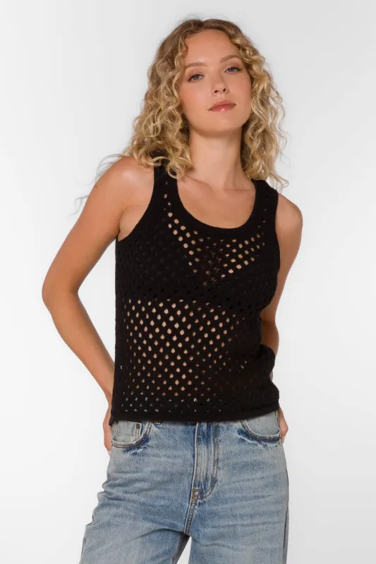 Santina Black Tank sold by Velvet Heart