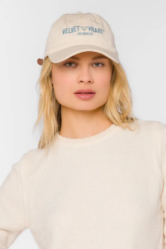 Cream VH Hat sold by Velvet Heart
