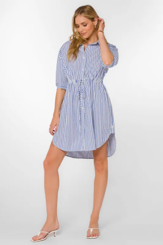 Jenneva Oia Blue Stripe Dress sold by Velvet Heart