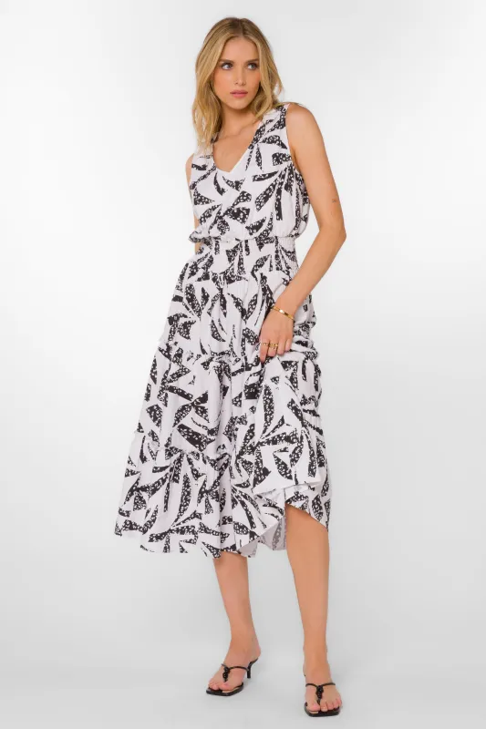 Lorenza Black White Dress sold by Velvet Heart