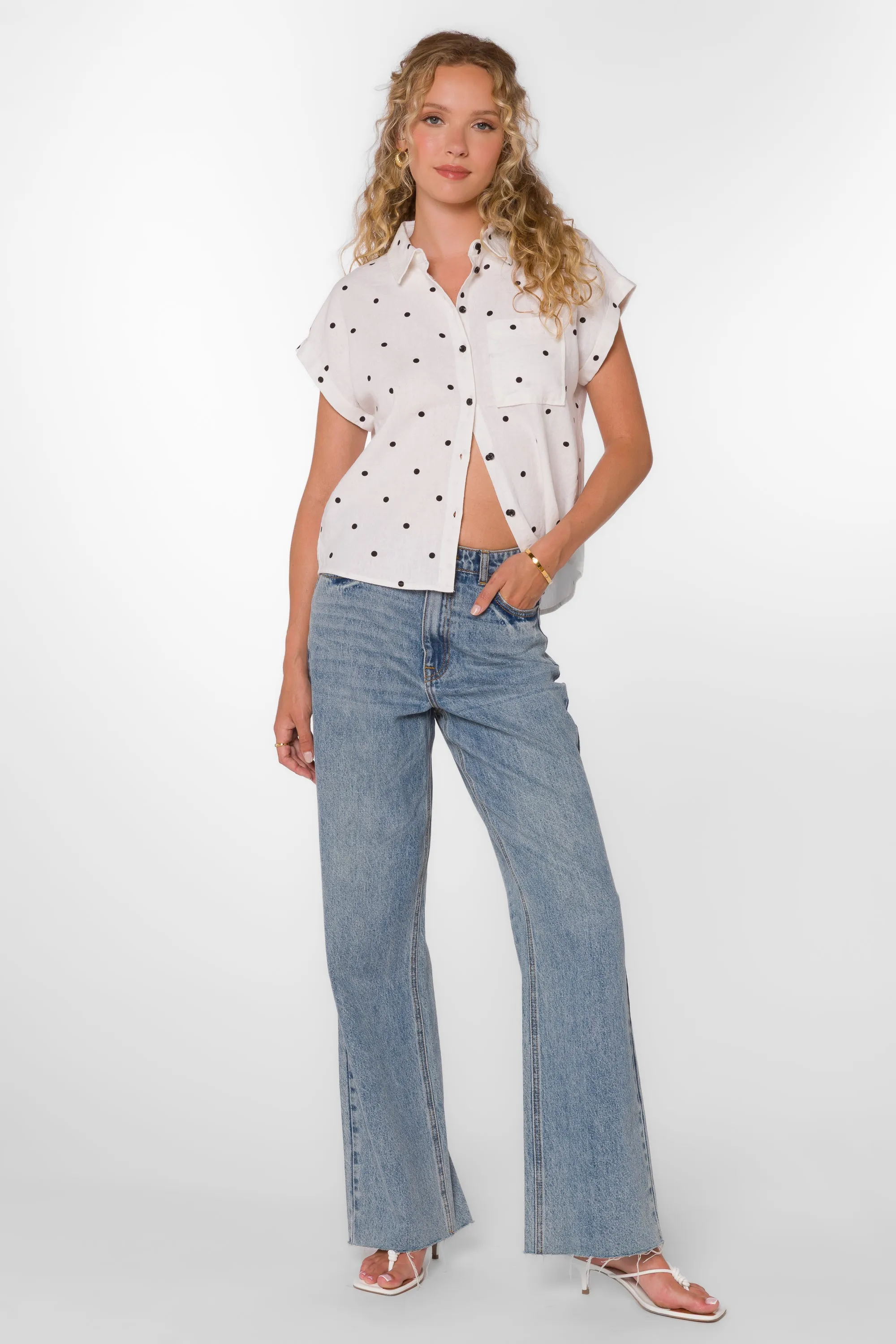 Kirsty White Dotted Shirt sold by Velvet Heart product image thumbnail 2