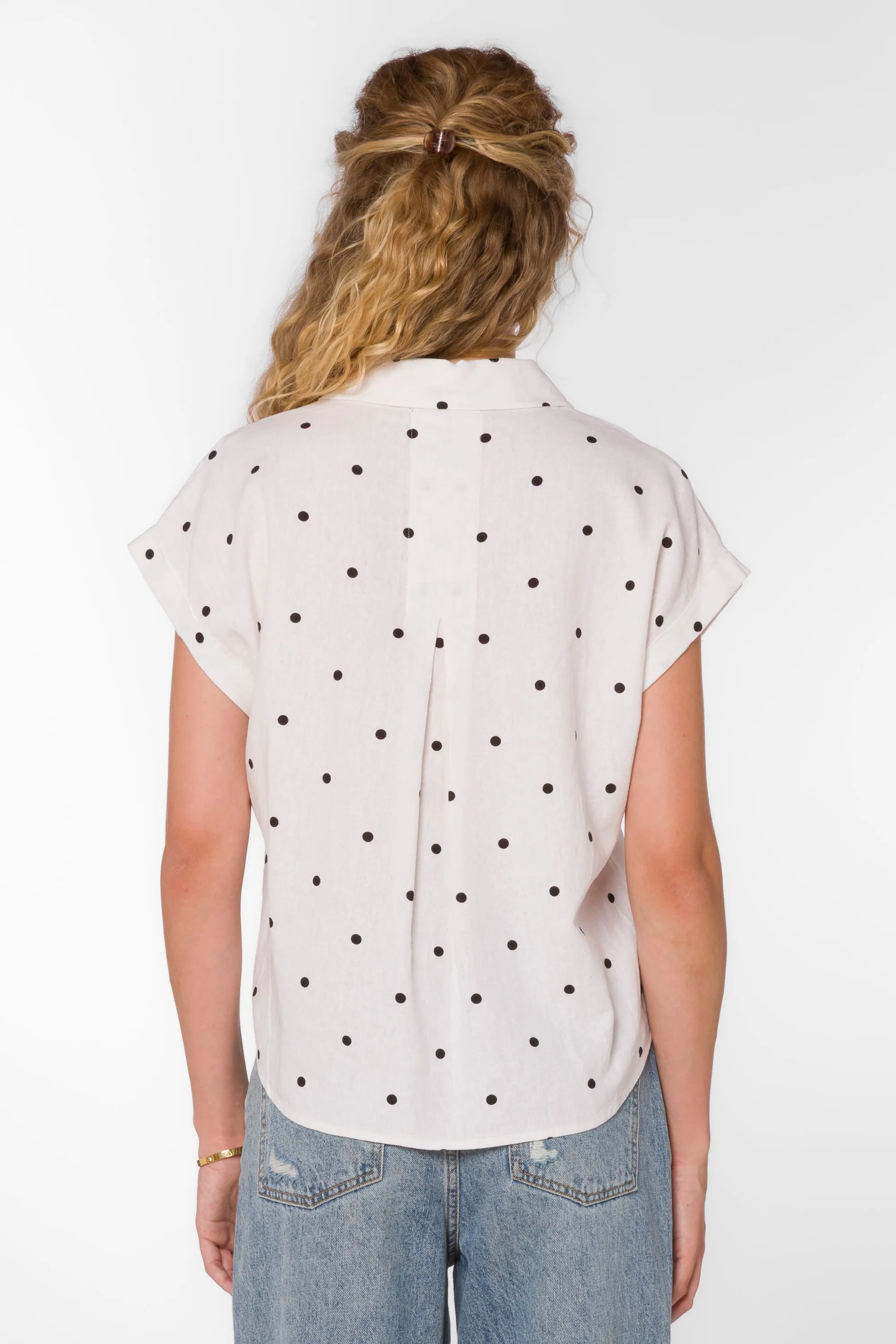 Kirsty White Dotted Shirt sold by Velvet Heart product image thumbnail 4