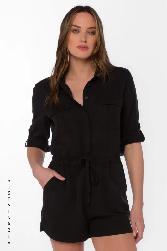 Luba Black Romper sold by Velvet Heart