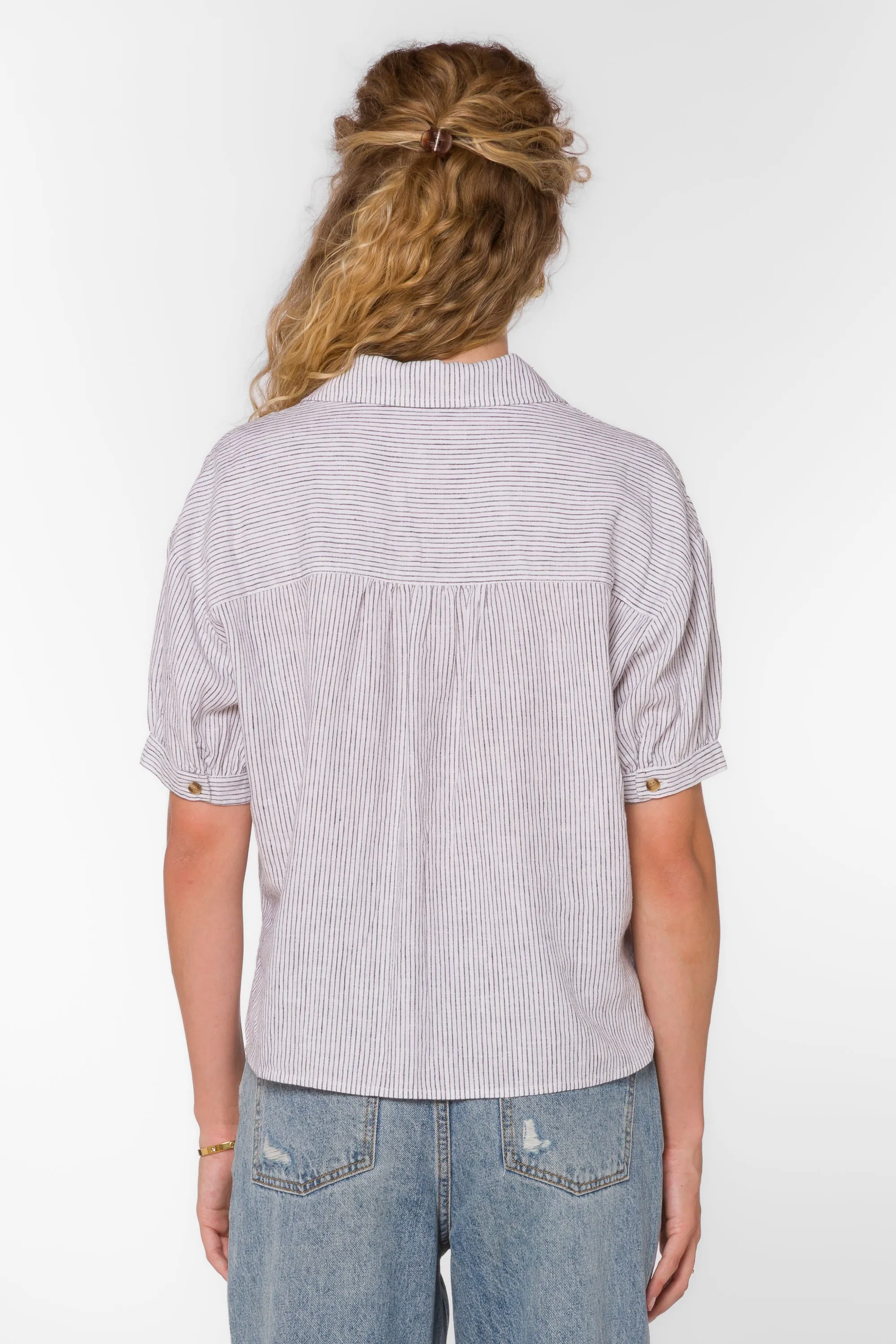 Selena Black Stripe Shirt sold by Velvet Heart product image thumbnail 4