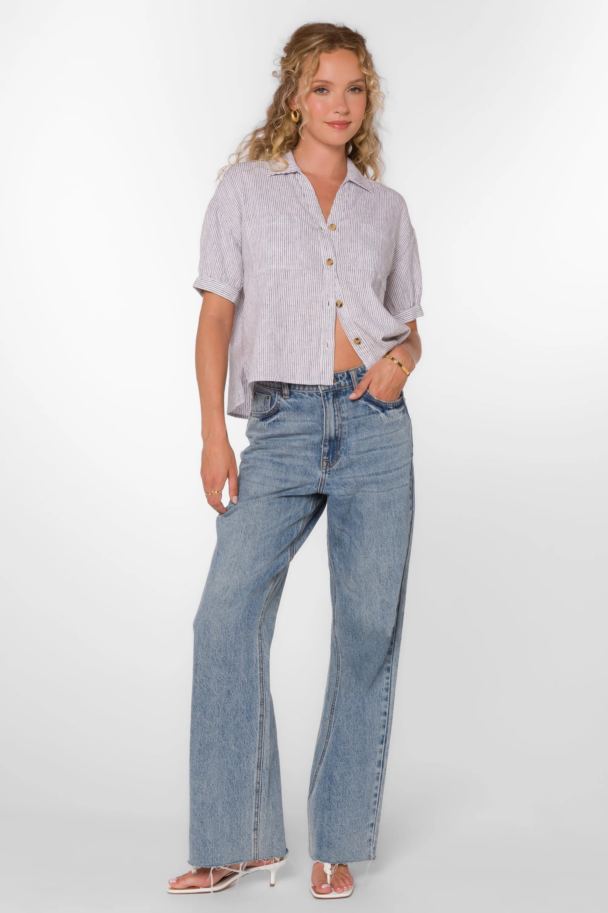 Selena Black Stripe Shirt sold by Velvet Heart product image thumbnail 2