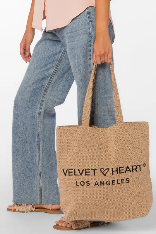 Velvet Heart Straw Bag made by Velvet Heart