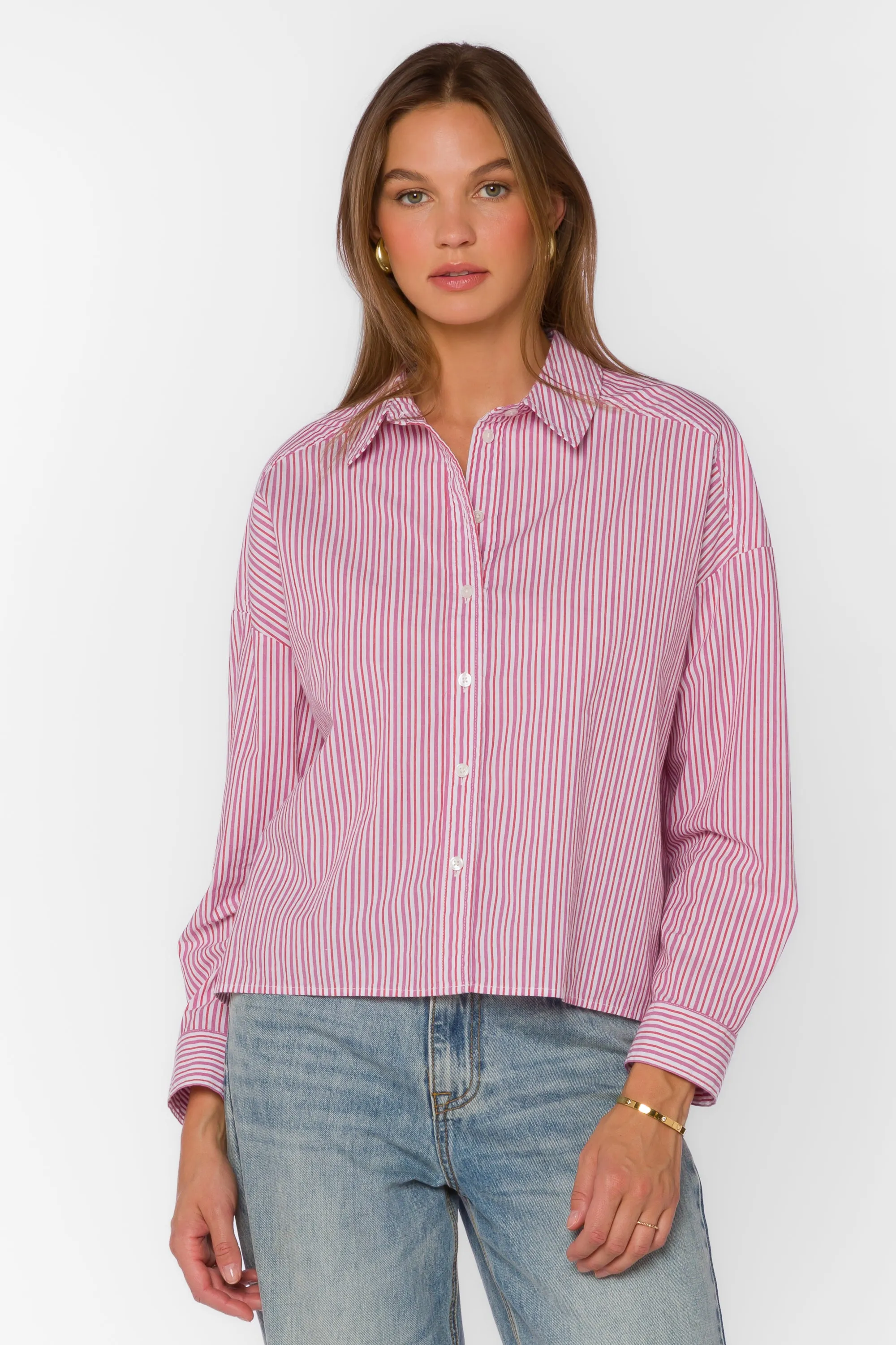 Brigs Pink Stripe Shirt sold by Velvet Heart product image thumbnail 3