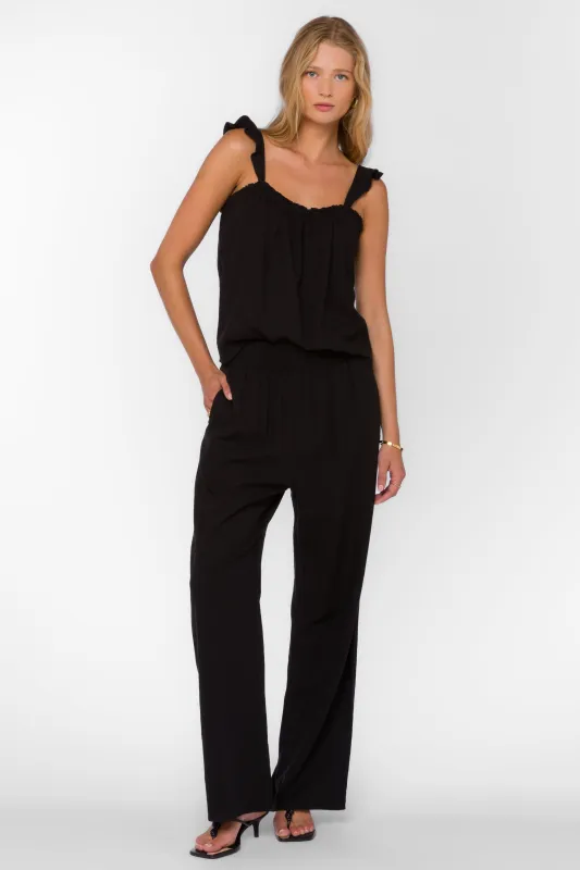 Morelia Black Linen Pants sold by Velvet Heart